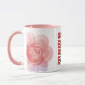 Personalisierte rosa Blume Tasse Benutzerdefiniert (Links)