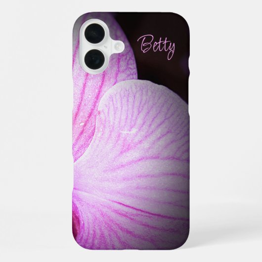 Personalisierte rosa Blumen Apple iPhone-Hülle iPhone Hülle (Rückseite)