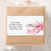 Personalisierte, rosa Blumenbezugsadressen (Insitu)