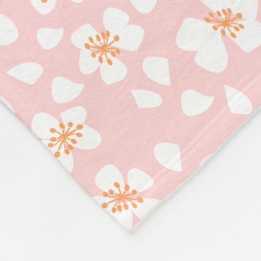 Personalisierte rosa Blumenmonogramm-Decke für Mäd Fleecedecke (Ecke)