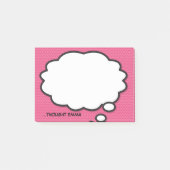 Personalisierte rosa Comic-Denkblase Post-it Klebezettel (Vorderseite)