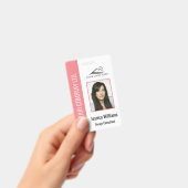 Personalisierte rosa Corporate Employee Security I Ausweis (Handheld)