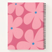 Personalisierte rosa Daisy und Blaue Mitte Blume Notizblock (Rückseite)