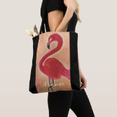 Personalisierte rosa Flamingo-Kunst Tasche (Von Nahem)