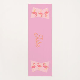 Personalisierte rosa Flamingo MCM Yogamatte