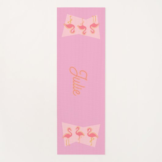Personalisierte rosa Flamingo MCM Yogamatte     (Vorderseite)