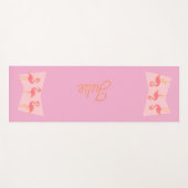 Personalisierte rosa Flamingo MCM Yogamatte     (Vorderseite (Horizontal))