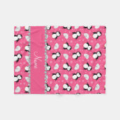 Personalisierte rosa fleecedecke (Vorderseite (Horizontal))