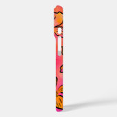 Personalisierte rosa florale Pop-Art Case-Mate iPhone Hülle (Rückseite / Links)