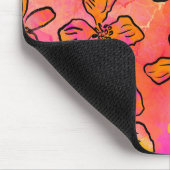 Personalisierte rosa florale Pop-Art Mousepad (Ecke)