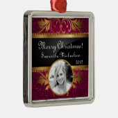 Personalisierte Rosa-Glitzer-Sequenz für benutzerd Ornament Aus Metall (Rechts)