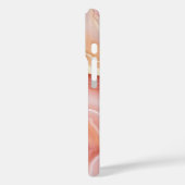 Personalisierte Rosa Gold Agate Marble Case-Mate iPhone Hülle (Rückseite / Links)