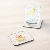 Personalisierte Rosa Gummiente Getränkeuntersetzer (Rechte Seite)