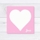Personalisierte rosa Herz-Klebezettel Post-it Klebezettel