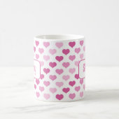 Personalisierte Rosa Herz-Tasse Kaffeetasse (Mittel)
