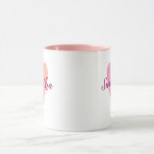 Personalisierte rosa Herz-Tasse Tasse (Zentrum)