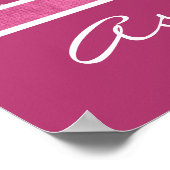 Personalisierte rosa Herzen und Blumengymnastik Poster (Ecke)