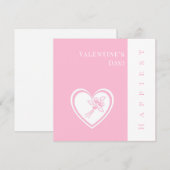 Personalisierte Rosa Herzklopfen Rose Valentinstag (Vorne/Hinten)