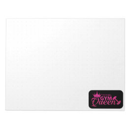 Personalisierte rosa Imitate Glitzer-Fitnessraum Q Notizblock