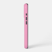 Personalisierte rosa Kalligrafie-Schrift Name iPhone Hülle (Linke Seite)