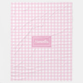 Personalisierte rosa karierte Decke Chic Cozy Akze (Vorderseite)