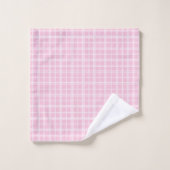 Personalisierte rosa karierte Handtücher elegante (Waschlappen)