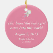 Personalisierte rosa keramikornament (Hinten)