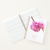 Personalisierte rosa Kirschblüten-Blumen Notizblock (Innenseite)