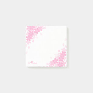 Personalisierte rosa Kirschblüten-Post-it-Notizen  Post-it Klebezettel