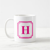 Personalisierte, rosa, klassische Grenzen Kaffeetasse (Links)