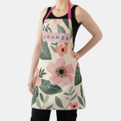 Personalisierte rosa Korallen-Blumenblätter Schürze (InSitu)