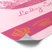 Personalisierte rosa Krone Poster (Ecke)