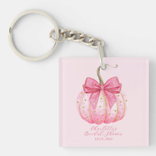 Personalisierte rosa Kürbis-Schleifen-Geschenke fü Schlüsselanhänger