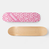Personalisierte Rosa Leopard Print - Girls Skatebo Skateboard (Horizontal)