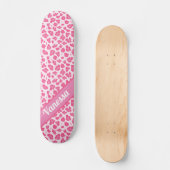 Personalisierte Rosa Leopard Print - Girls Skatebo Skateboard (Vorderseite)
