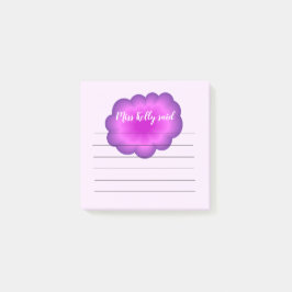 Personalisierte rosa lila Blumen-Post-It-Notizen Post-it Klebezettel