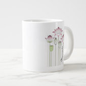 Personalisierte Rosa Lotus-Blume Jumbo-Tasse (Vorderseite Rechts)