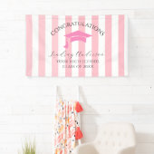 Personalisierte rosa Mädchen-Abschlussfeier Banner (Insitu)