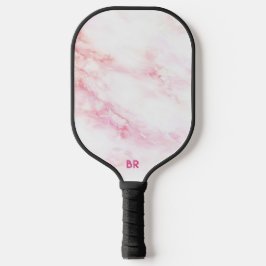 Personalisierte, rosa Marmorstruktur Pickleball Schläger