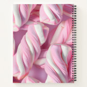 Personalisierte rosa Marshmallow-Twist Notizblock (Rückseite)