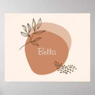 Personalisierte rosa Mauerkunst   Poster