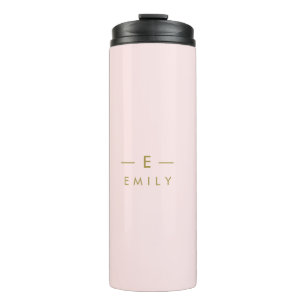 Personalisierte, rosa-minimalistische Moderne Thermosbecher