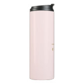 Personalisierte, rosa-minimalistische Moderne Thermosbecher (Nach links gedreht)