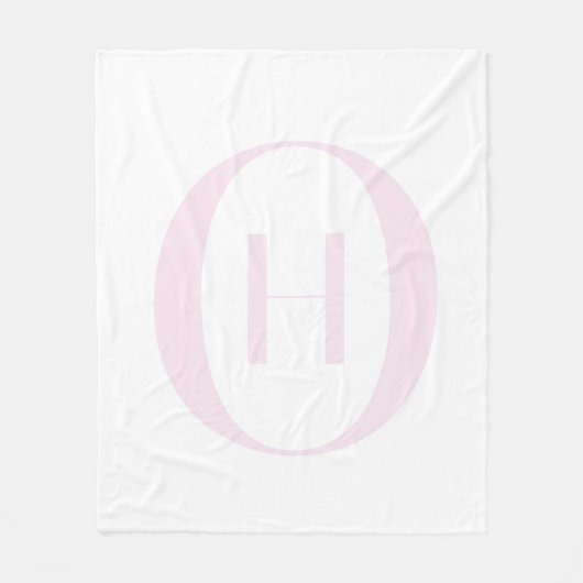Personalisierte rosa Monogramm-Anfangsbuchstabe Lu Fleecedecke (Vorderseite)