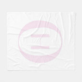 Personalisierte rosa Monogramm-Anfangsbuchstabe Lu Fleecedecke (Vorderseite (Horizontal))