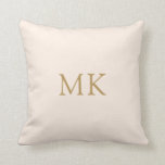 Personalisierte Rosa-Monogramm-Initialen  Kissen<br><div class="desc">Herrliche Personalisiert Blush Pink Monogram Initials Throw Kissen. Das schöne Design mit dem reich an antiken Honig goldfarbenen doppelten Initial-Monogramm Text auf hellblauem Rosa. Personalisieren Sie mit Ihrem eigenen Text. Ideal für die Dekoration Ihrer Zuhause oder Bürofläche. Wir laden Sie ein, unseren Shop, Simon & Grace für passende Produkte und...</div>