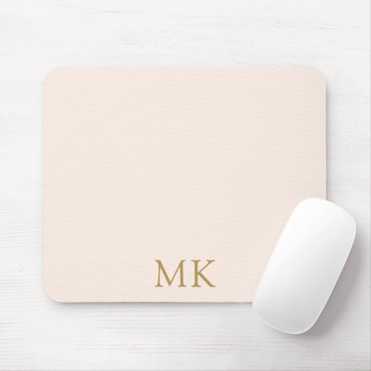 Personalisierte Rosa-Monogramm-Initialen Mousepad (Mit Mouse)