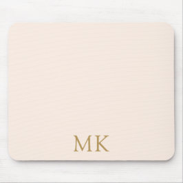 Personalisierte Rosa-Monogramm-Initialen Mousepad