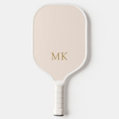 Personalisierte Rosa-Monogramm-Initialen Pickleball Schläger (Rückseite)