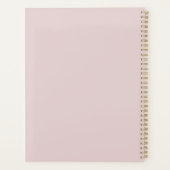 Personalisierte Rosa-Monogramm-Initialen Planer (Rückseite)